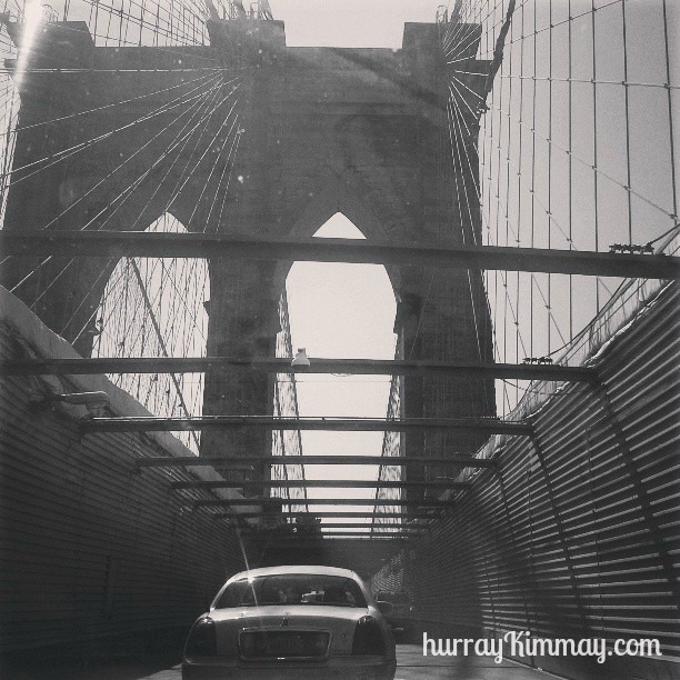 Crossing the Brooklyn Bridge on Hurray Kimmay // photo by Kim Caldwell 