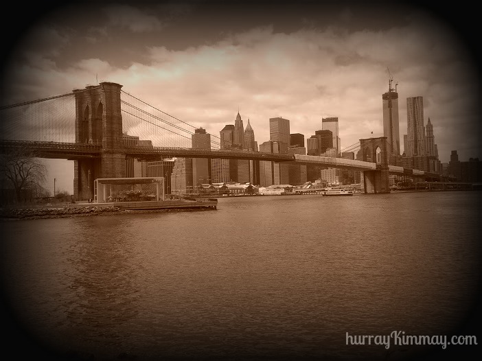 The Brooklyn Bridge and lower Manhattan on Hurray Kimmay // photo by Kim Caldwell 