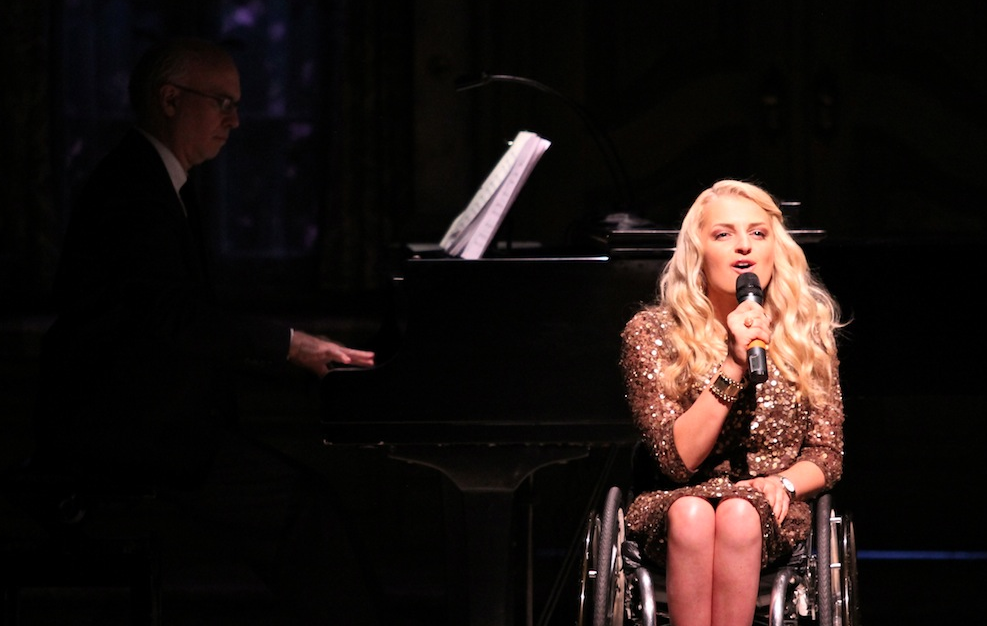 Ali Stroker of the Glee Project performs at Born for Broadway - Interview with BFB founder Sarah Gallie on Hurray Kimmay TV with Kim Caldwell 