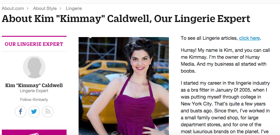 Meet Kimmay from Hurray Kimmay, the new lingerie expert at About.com
