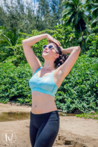Kimmay wears Anita aqua sports bra in Puerto Rico, Hurray Kimmay blog
