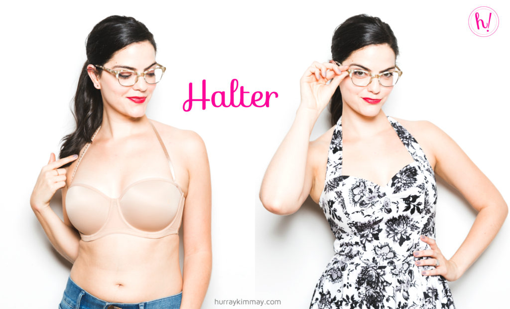 Wearing a strapless bra as a halter, Hurray Kimmay blog