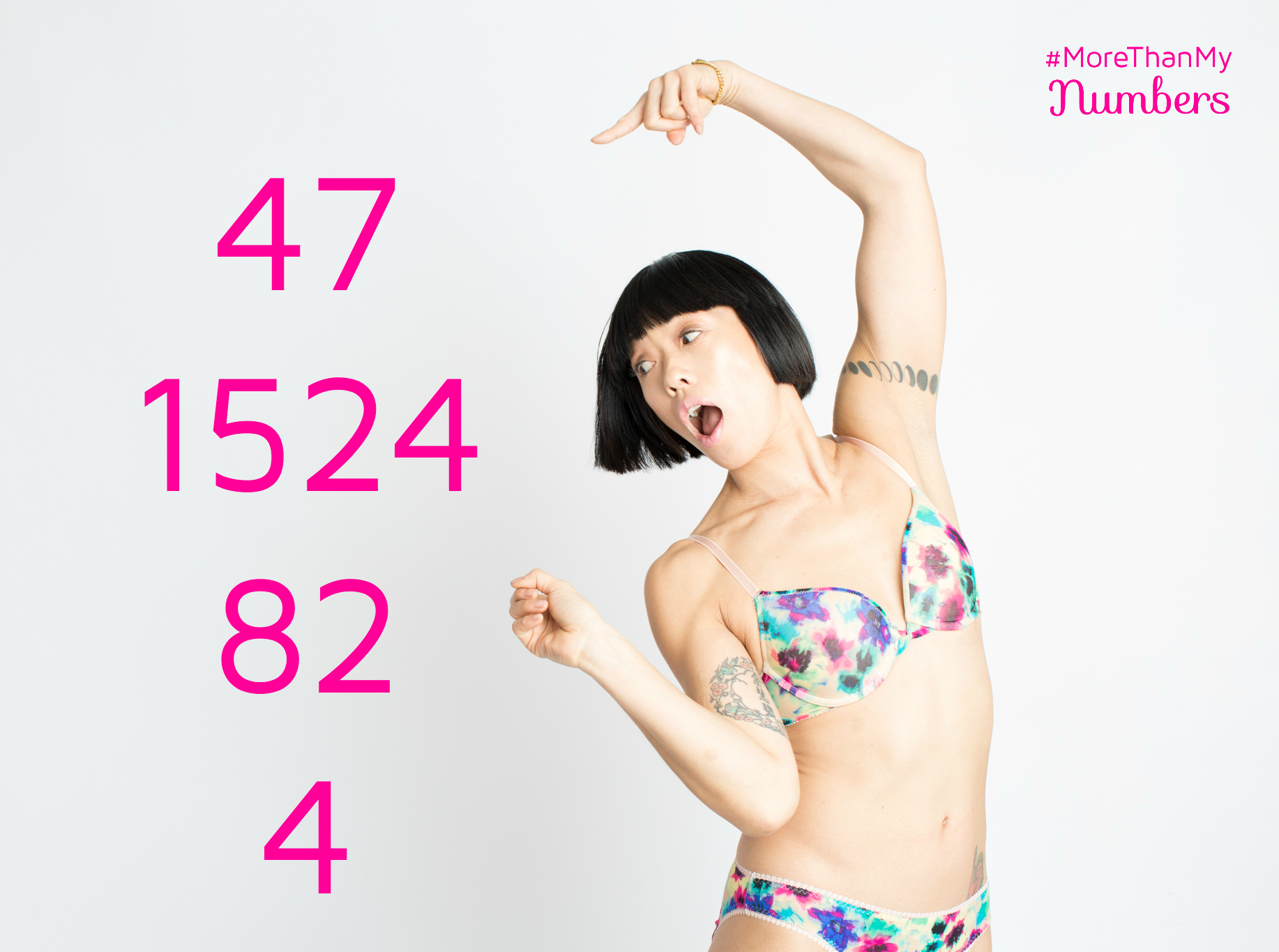 Becky and her numbers in More Than My Numbers Campaign