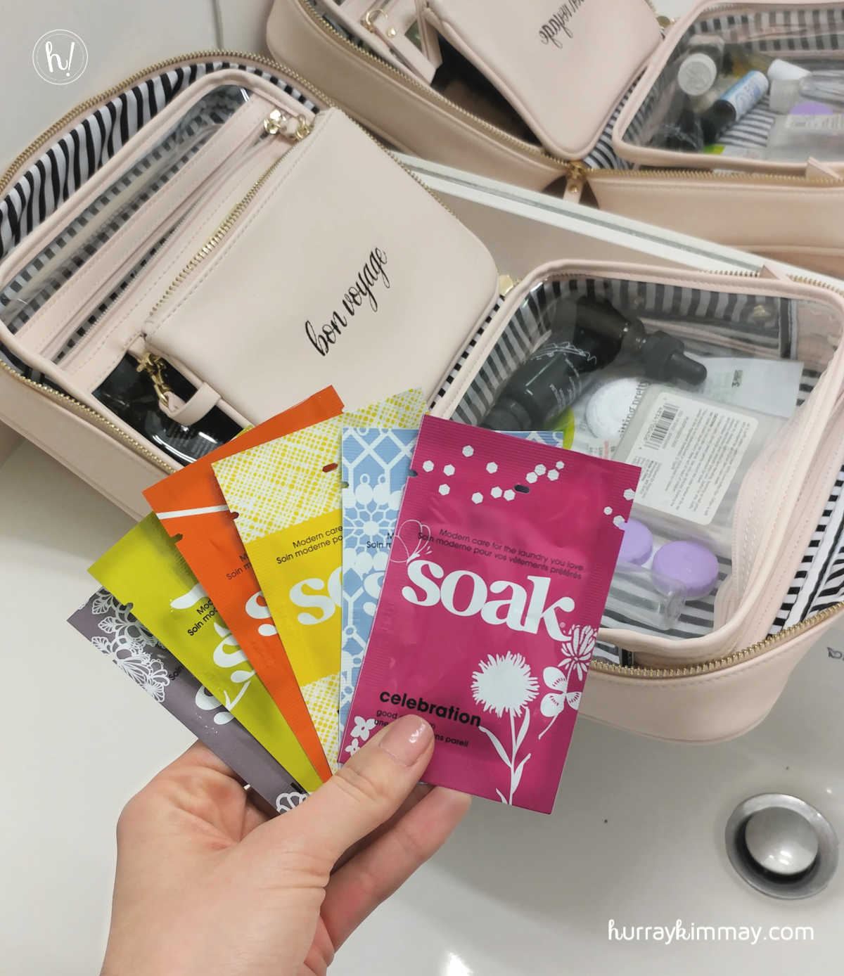 Kimmay shares Soak travel packs for washing delicates on the go
