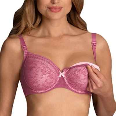 Underwire Padded Bra with Lace Intimates Maidenform  Rose Wine ABS631