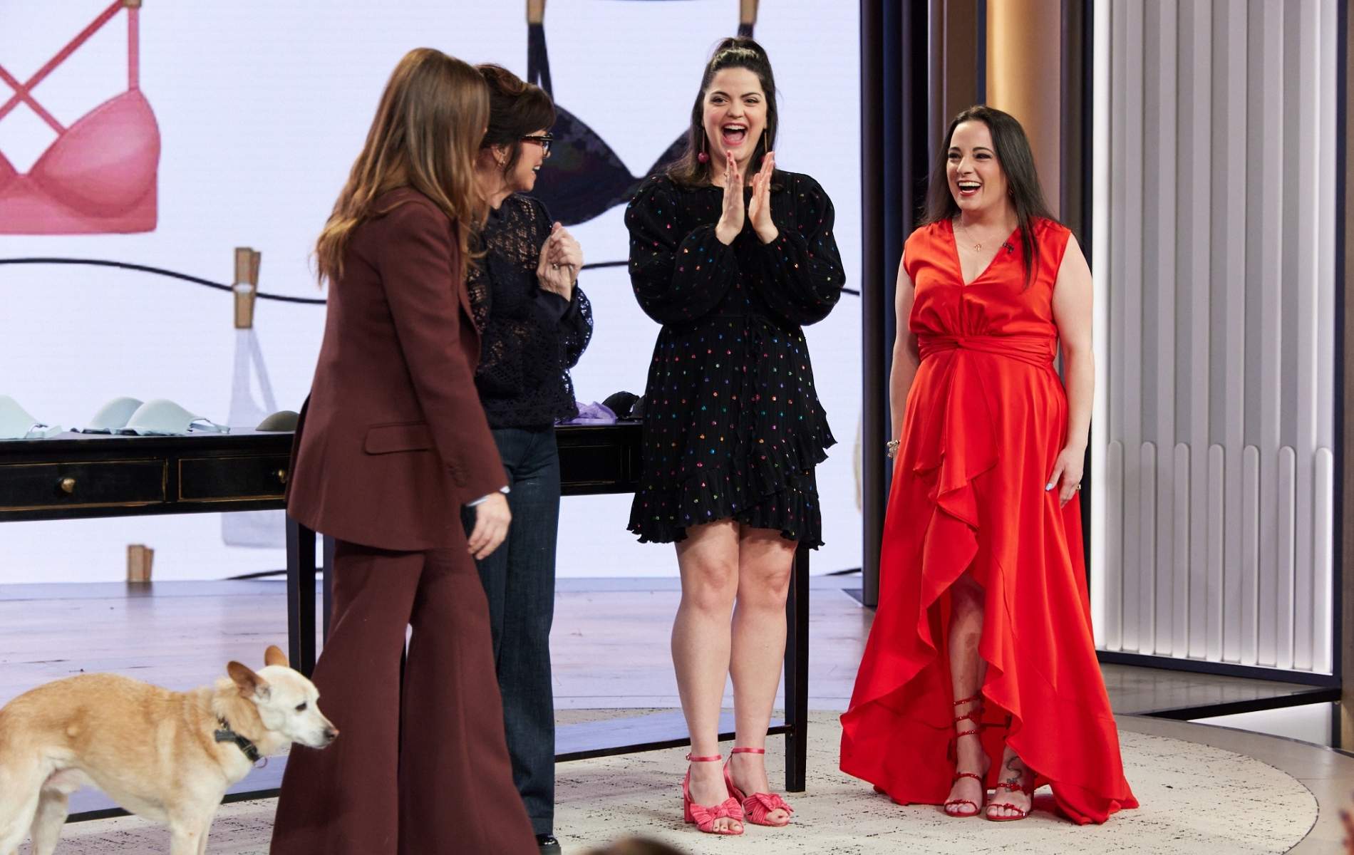 Kimmay Caldwell with Drew Barrymore, Amanda and Valerie Bertinelli