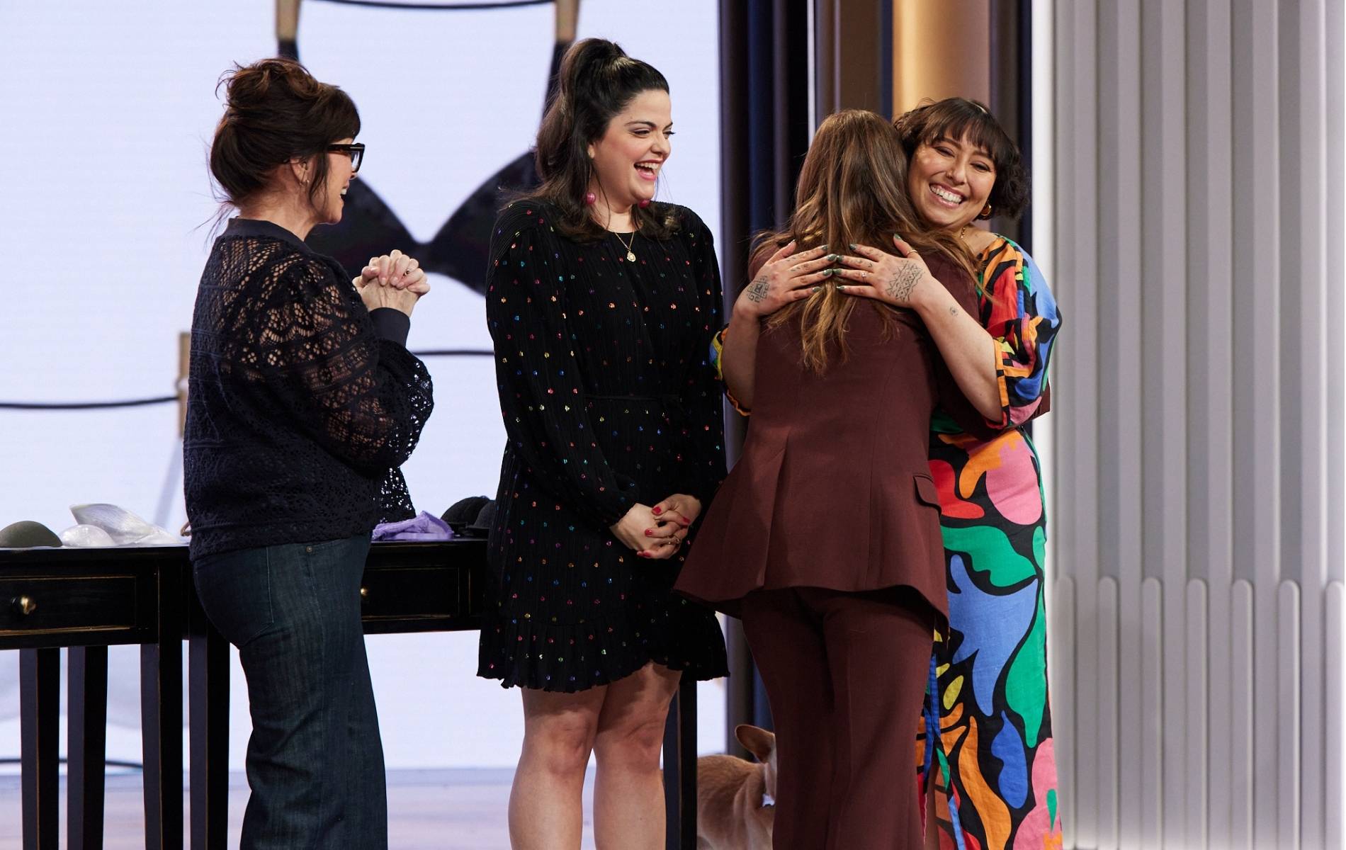 Kimmay with Drew Barrymore, Caitlin and Valerie Bertinelli